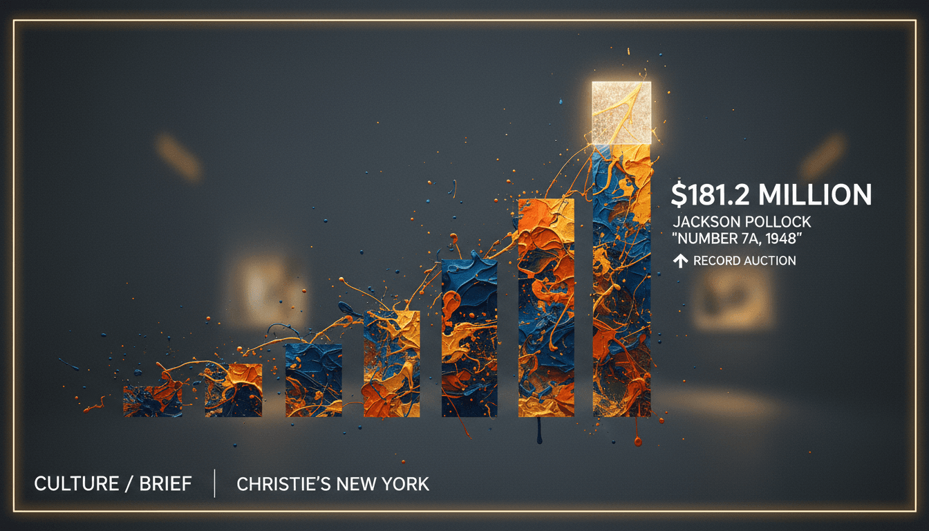 Jackson Pollock's 'Number 7A, 1948' sells for record $181.2 million at Christie's auction