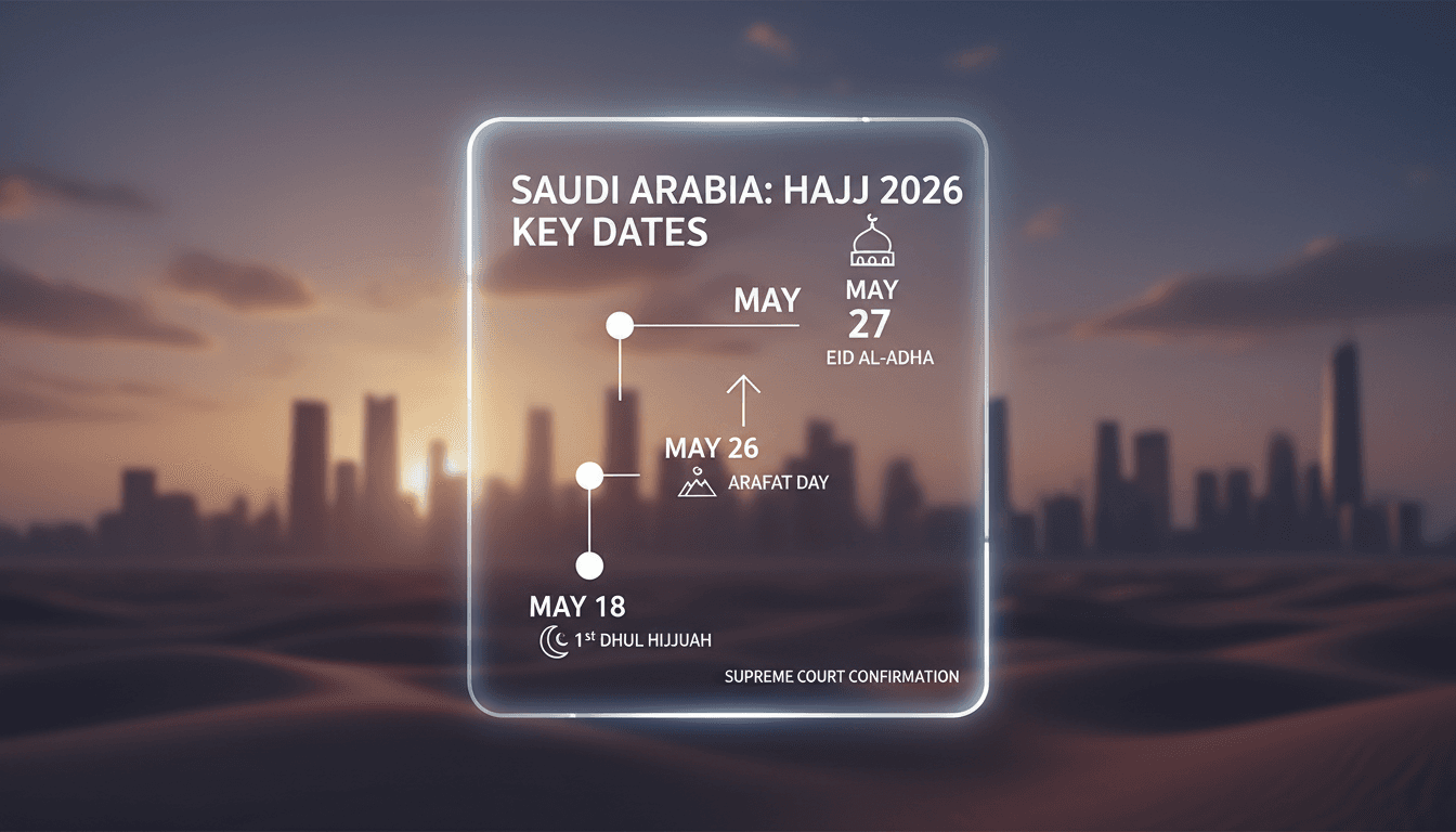 Saudi Arabia announces dates for Arafat Day and Eid Al-Adha
