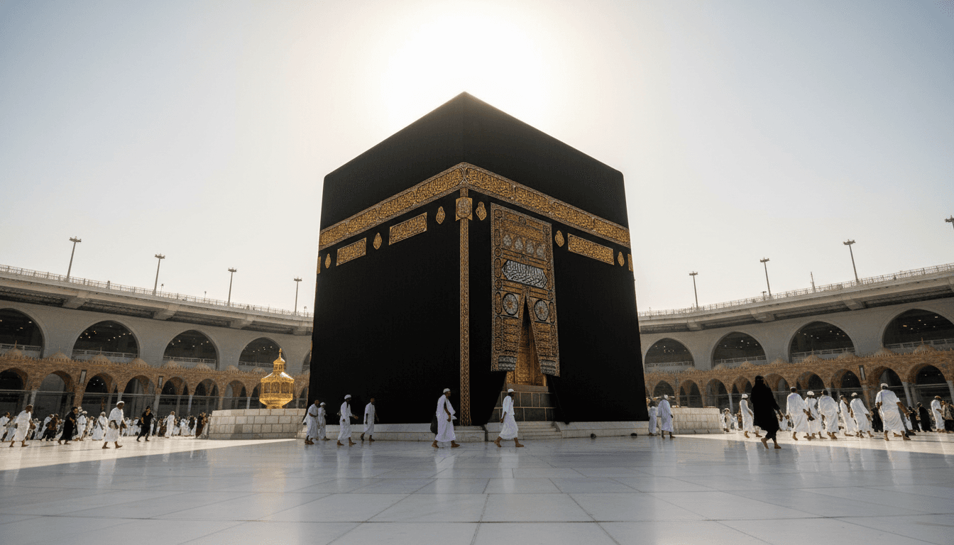 Solar alignment over the Holy Kaaba in Makkah on May 28, 2026