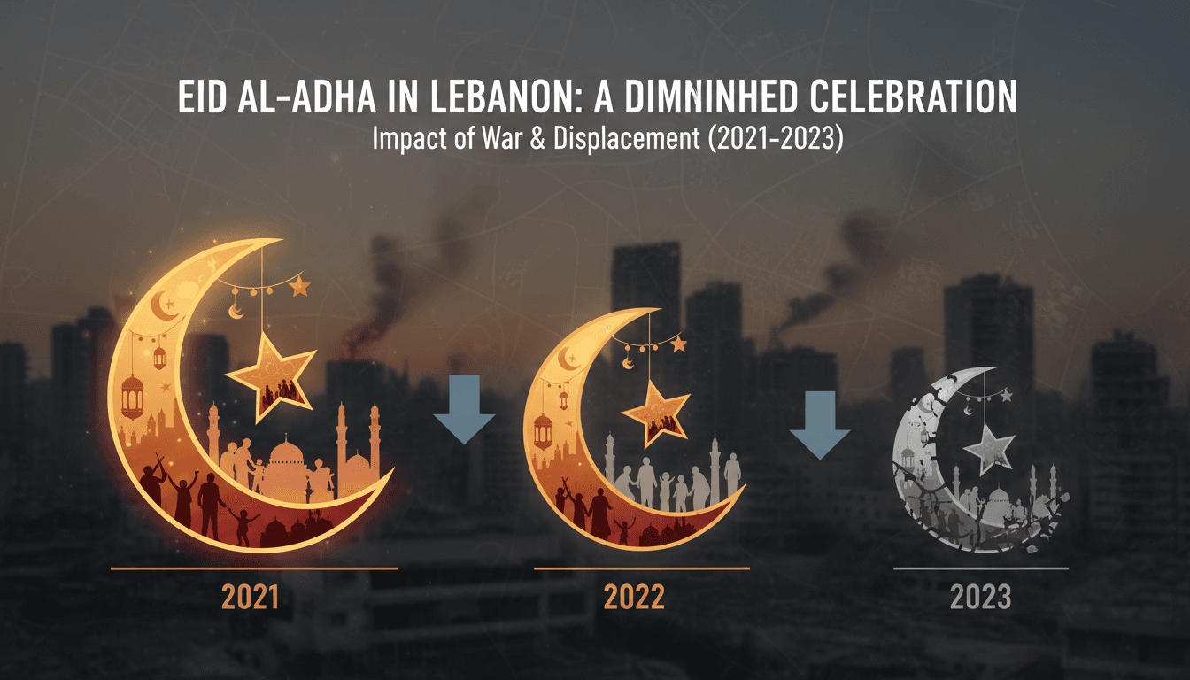 Eid al-Adha celebrations in Lebanon significantly diminished due to ongoing war and displacement