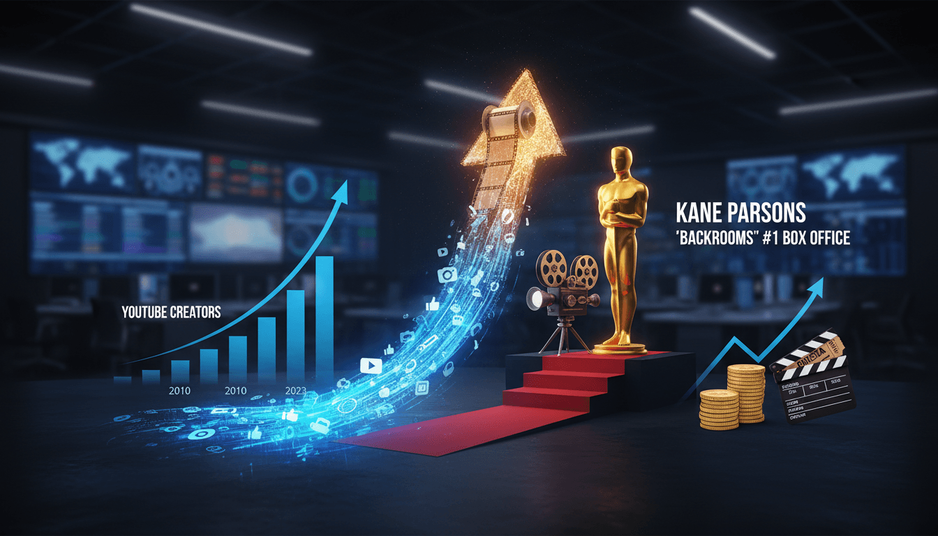 Kane Parsons celebrating the success of his film 'Backrooms' at the box office.