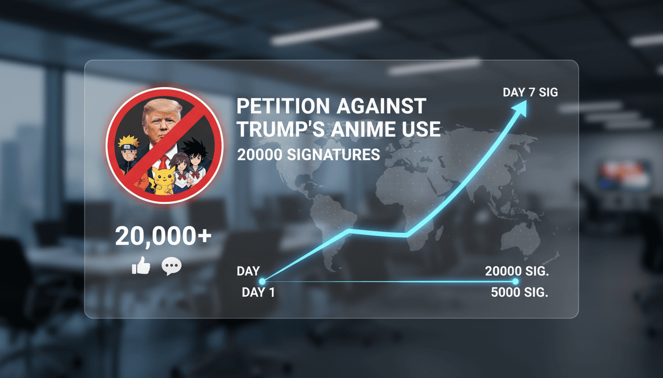 Protest against Trump's use of anime characters in social media posts