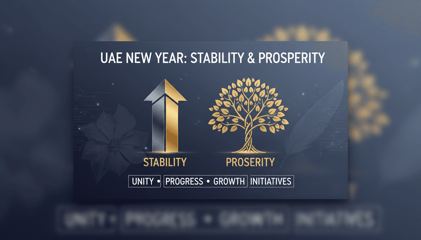 UAE leaders celebrating the Islamic New Year with messages of goodwill.
