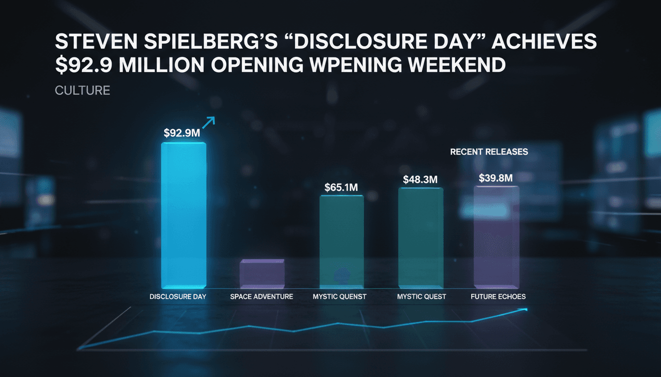 Steven Spielberg's 'Disclosure Day' Achieves $92.9 Million Opening Weekend