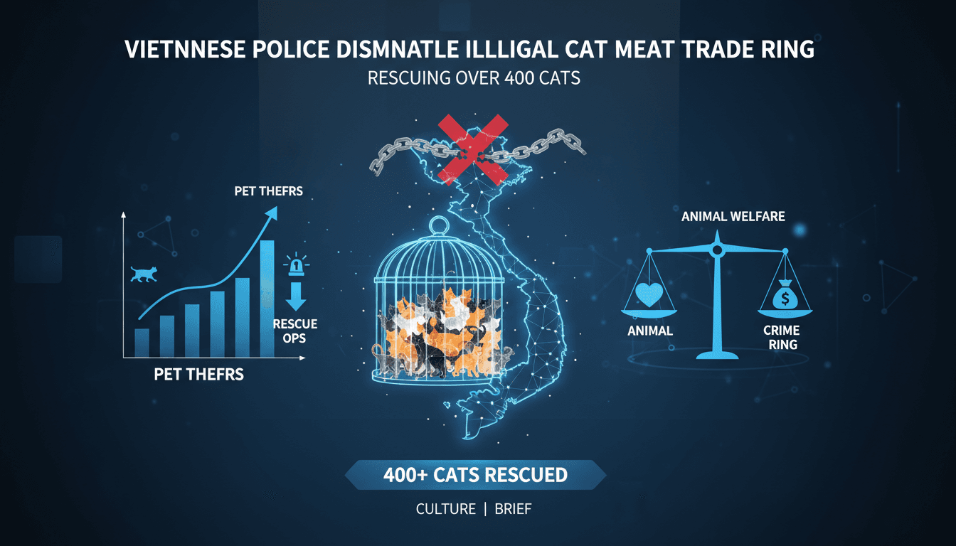 Rescue operation of over 400 cats from illegal trade in Vietnam