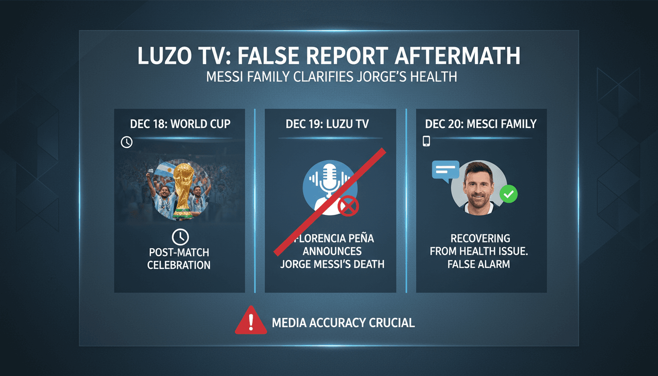 Florencia Peña resigns from Luzu TV after false report on Jorge Messi's death.