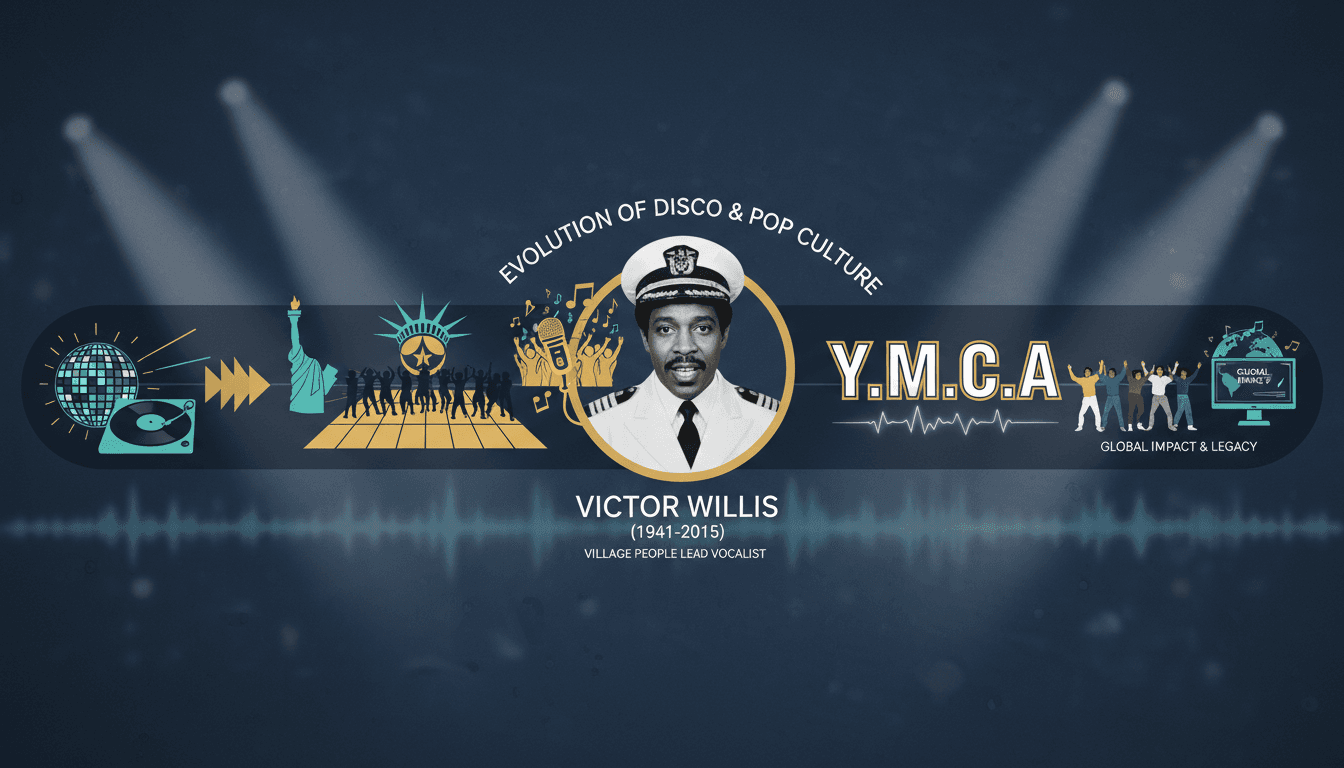 Victor Willis performing on stage as the lead vocalist of Village People.