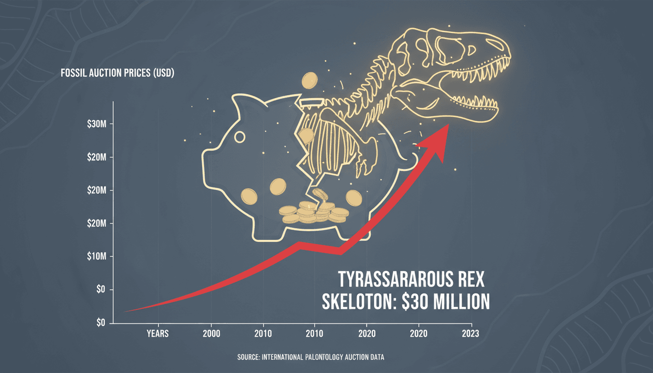 A T. rex skeleton on display, highlighting its significance in paleontology.