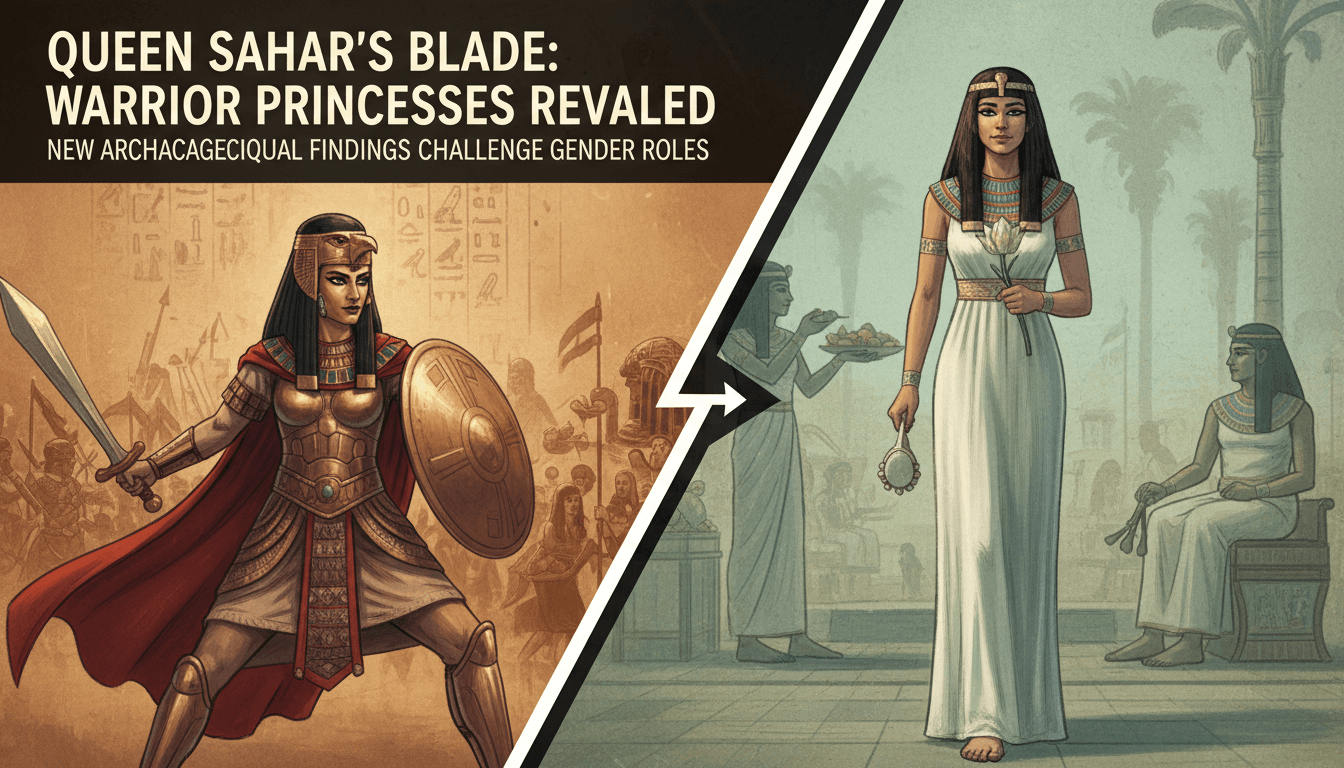 Ancient Egyptian princesses depicted as skilled warriors with weapons.