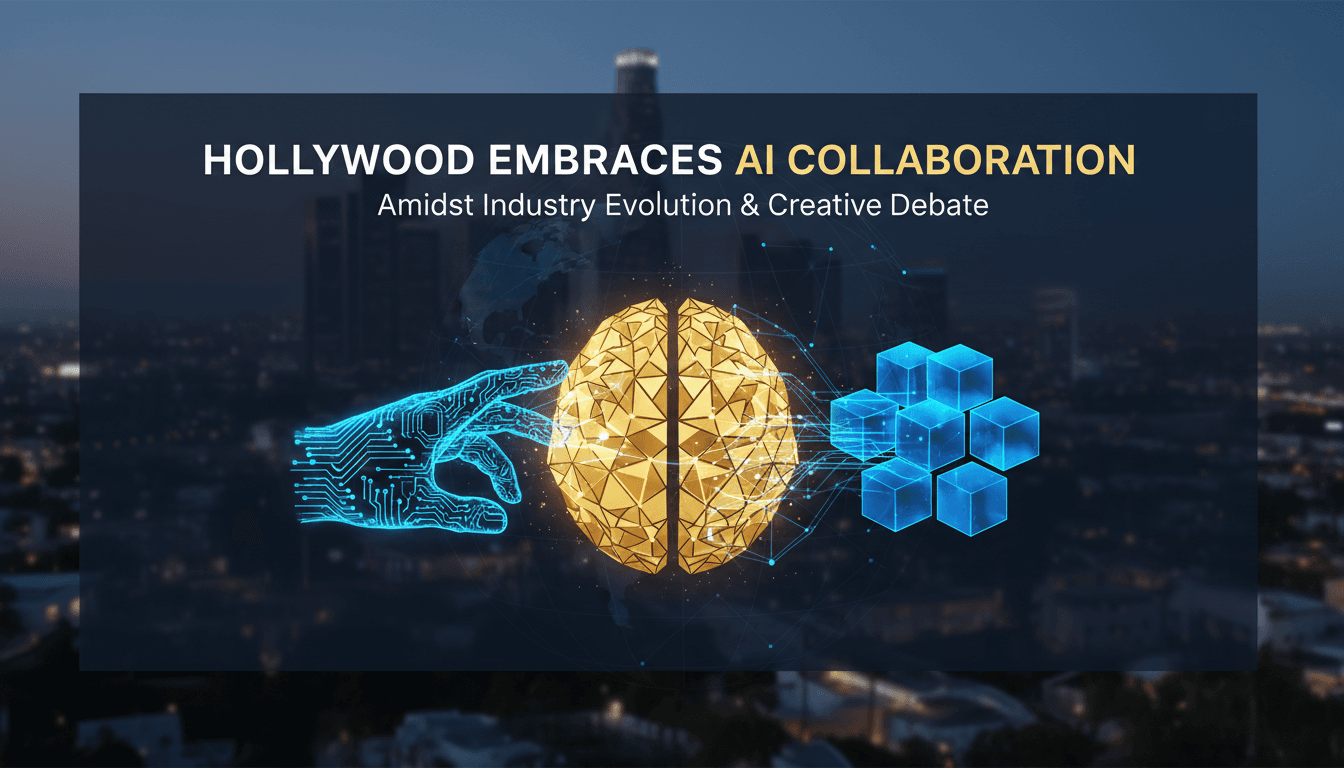 A visual representation of AI technology's impact on Hollywood filmmaking.