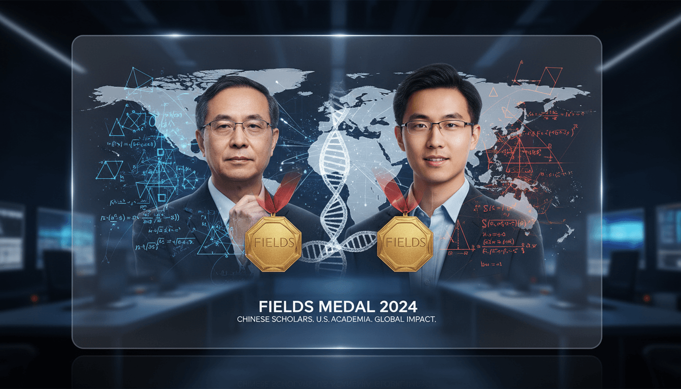 Two Chinese mathematicians awarded the Fields Medal for their contributions to mathematics.