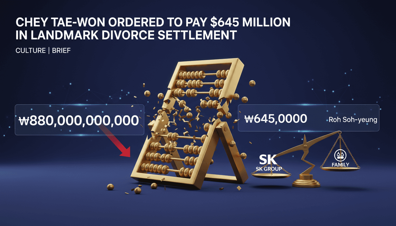 Chey Tae-won ordered to pay $645 million in landmark divorce settlement