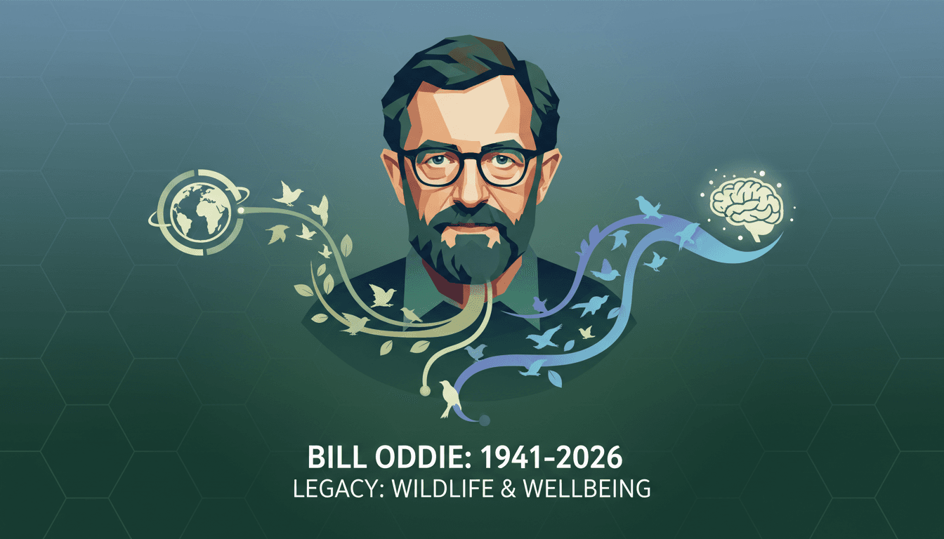 Bill Oddie smiling during a wildlife presentation