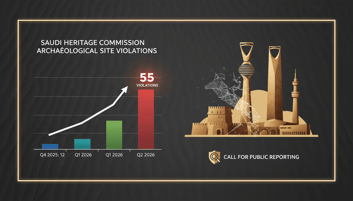 Archaeological site in Saudi Arabia with visible preservation efforts.