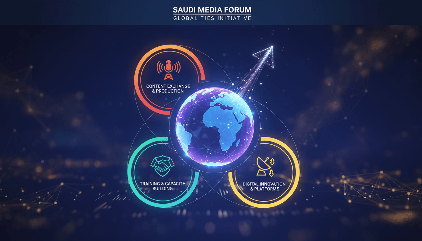 Leaders discussing media collaboration at the Saudi Media Forum seminar