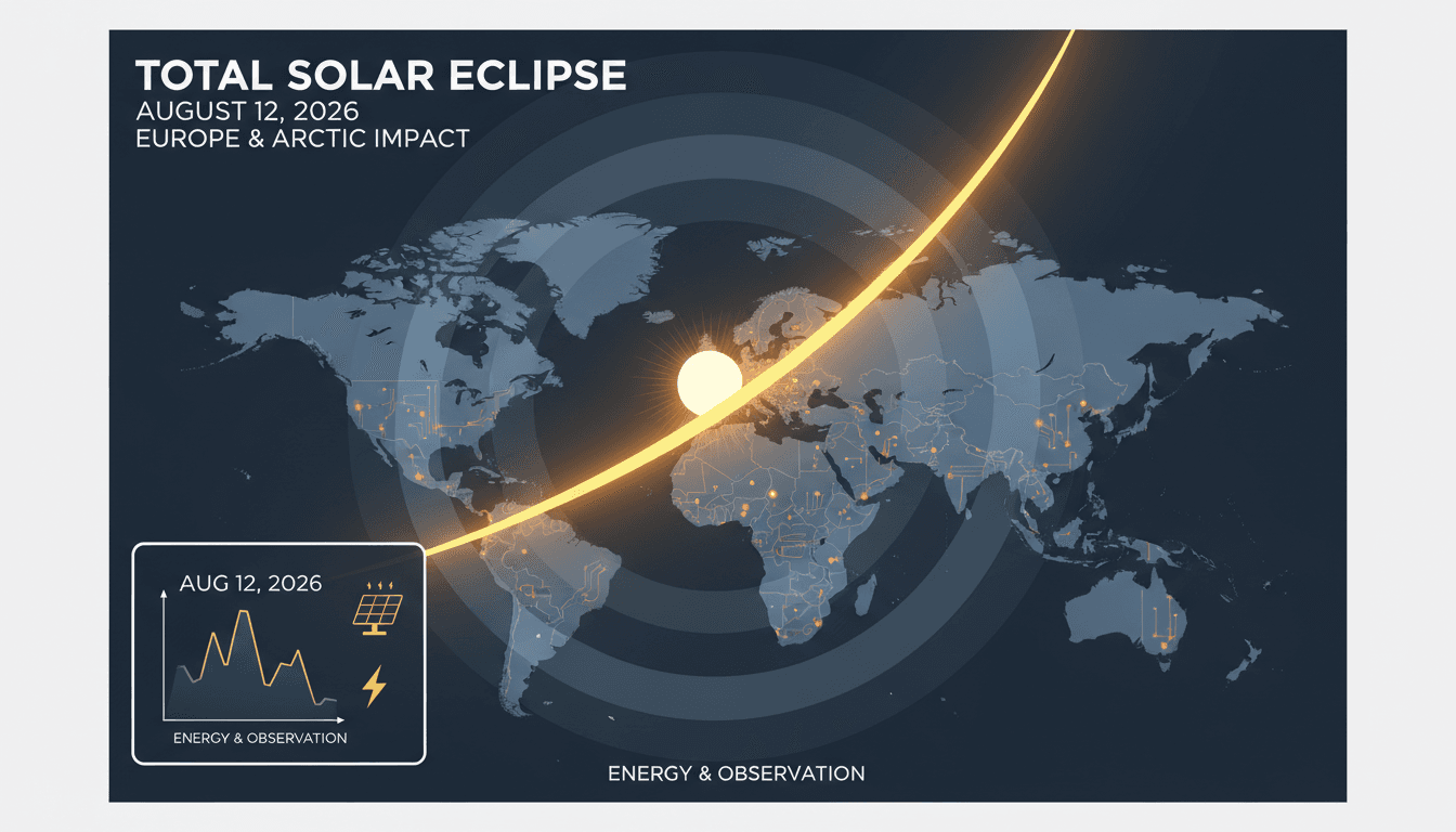 Total solar eclipse to occur on August 12, 2026 across Europe and Arctic regions