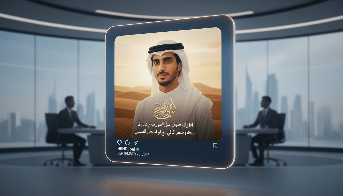 Sheikh Hamdan's Instagram tribute post honoring Sheikh Ahmed, showcasing the blend of tradition and modernity in public mourning.