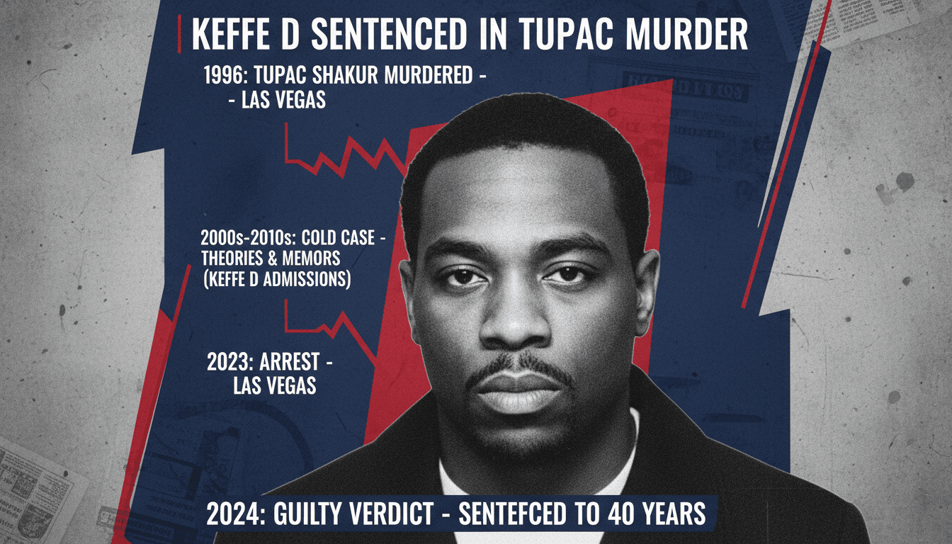 Duane 'Keffe D' Davis during sentencing for orchestrating Tupac Shakur's murder.