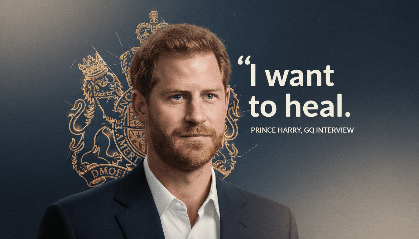 Prince Harry Expresses Desire for Reconciliation with Royal Family in GQ Interview