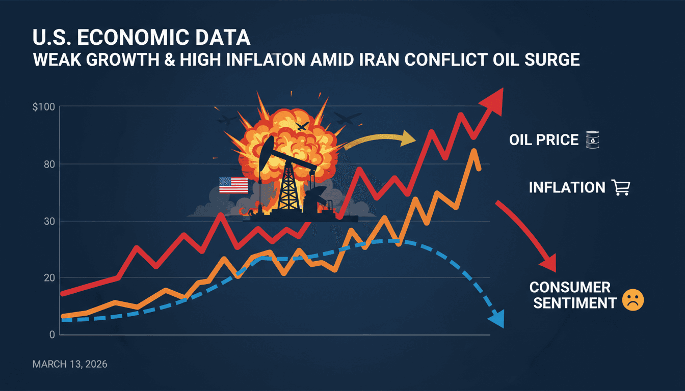 U.S. Economic Data Shows Weak Growth and High Inflation Amid Iran Conflict Oil Surge