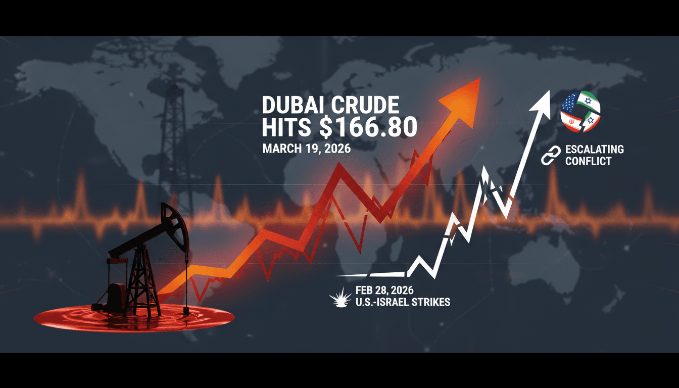 Dubai Crude Oil Hits Record $166.80 Amid U.S.-Israel-Iran Conflict