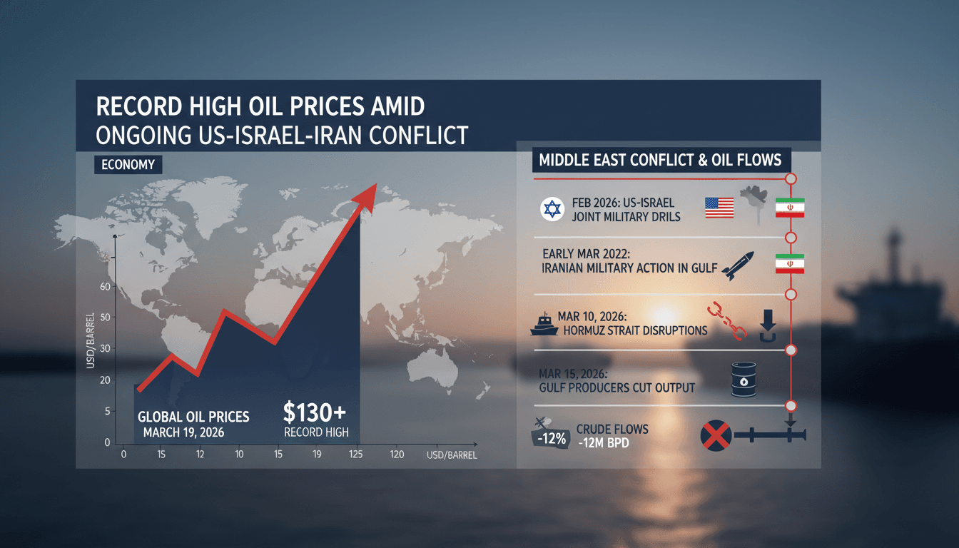 Record High Oil Prices Amid Ongoing US-Israel-Iran Conflict