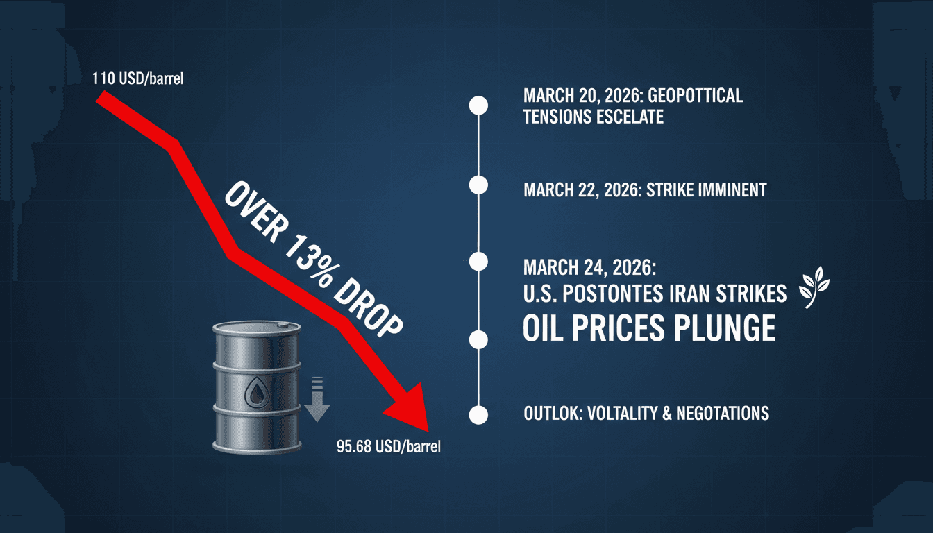 Global Oil Prices Drop Over 13% Following U.S. Delay on Iran Strikes