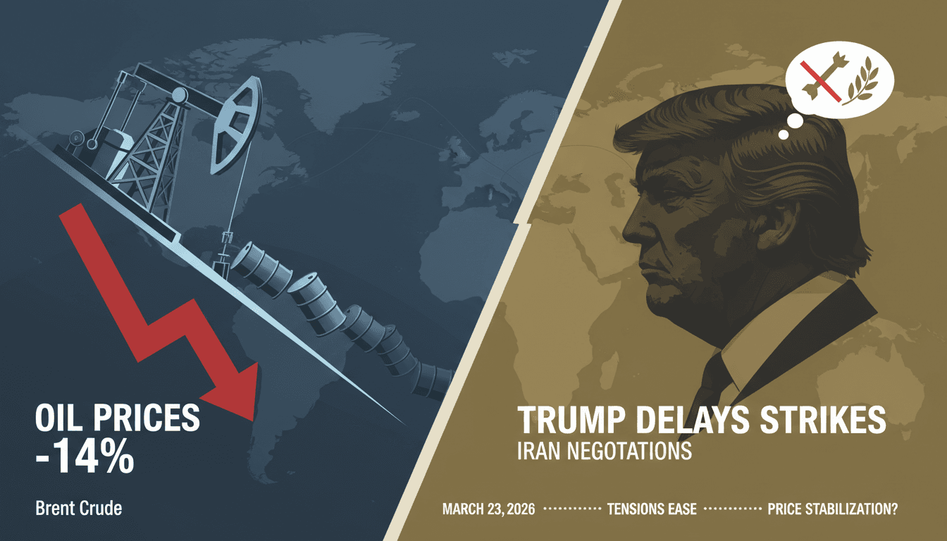 Oil Prices Drop 14% as Trump Delays Military Action Against Iran