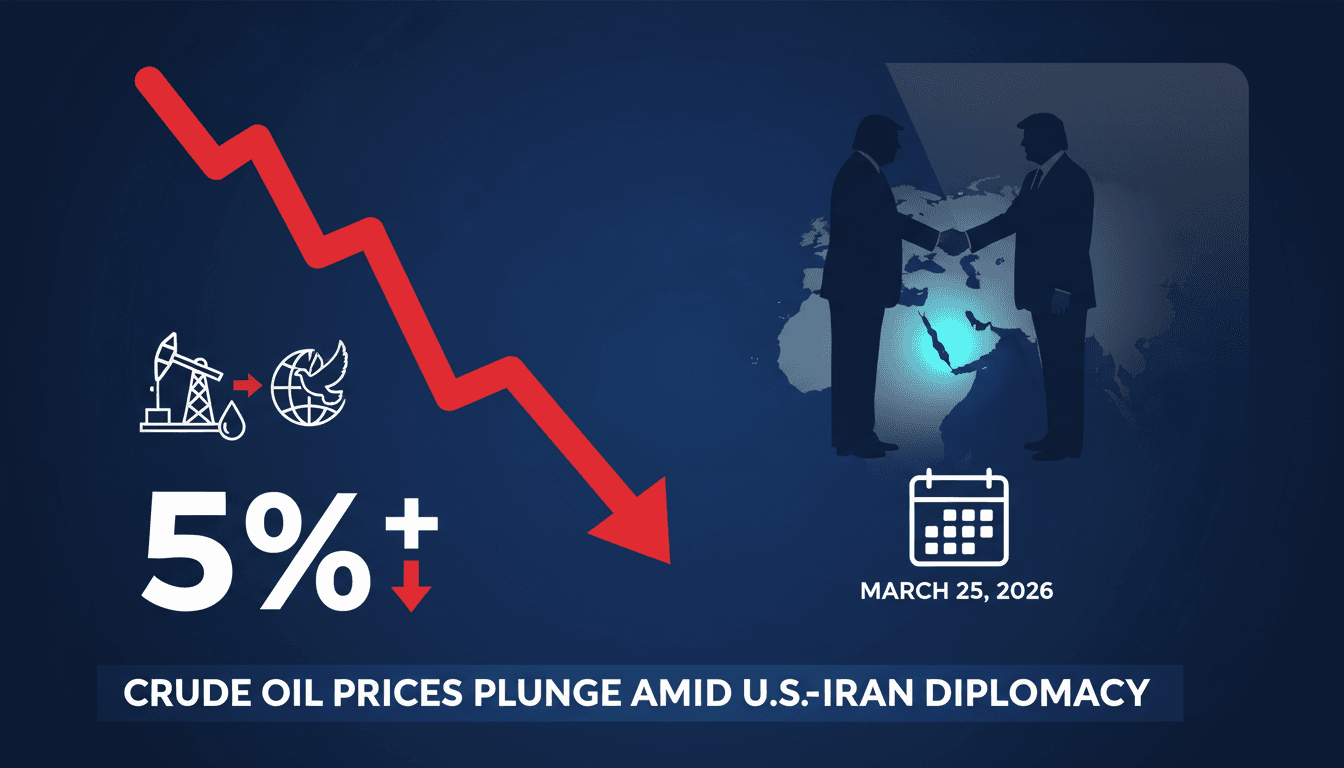Crude Oil Prices Drop Over 5% Following U.S.-Iran Diplomatic Progress