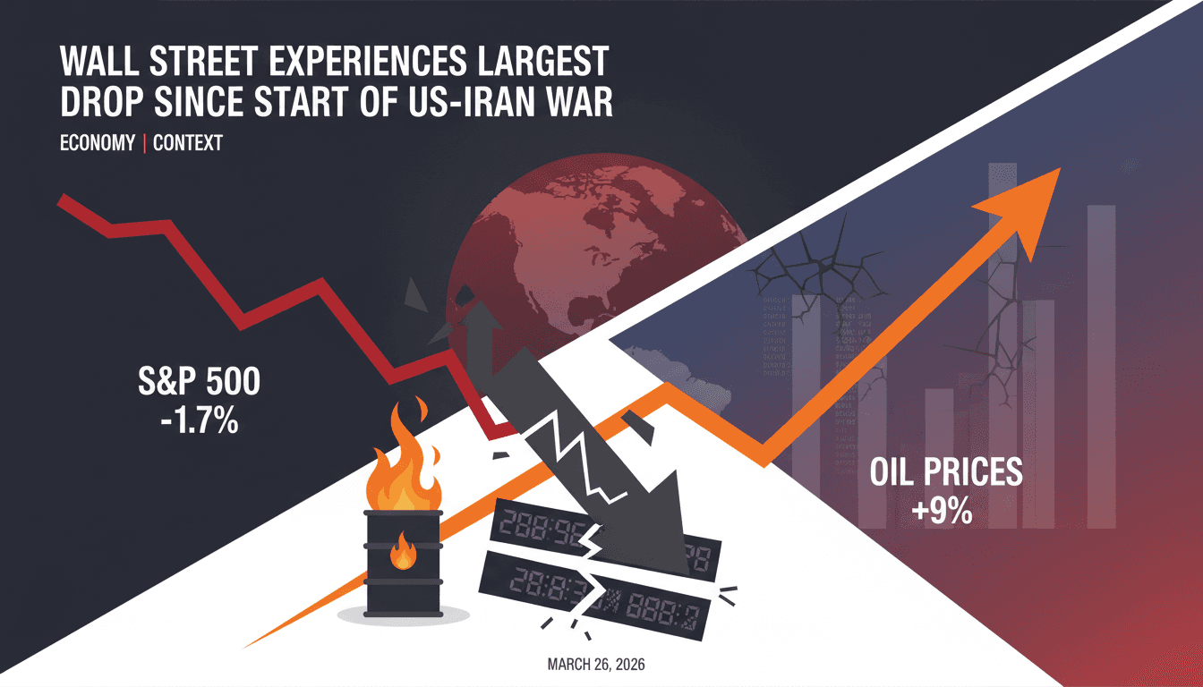 Wall Street Experiences Largest Drop Since Start of US-Iran War