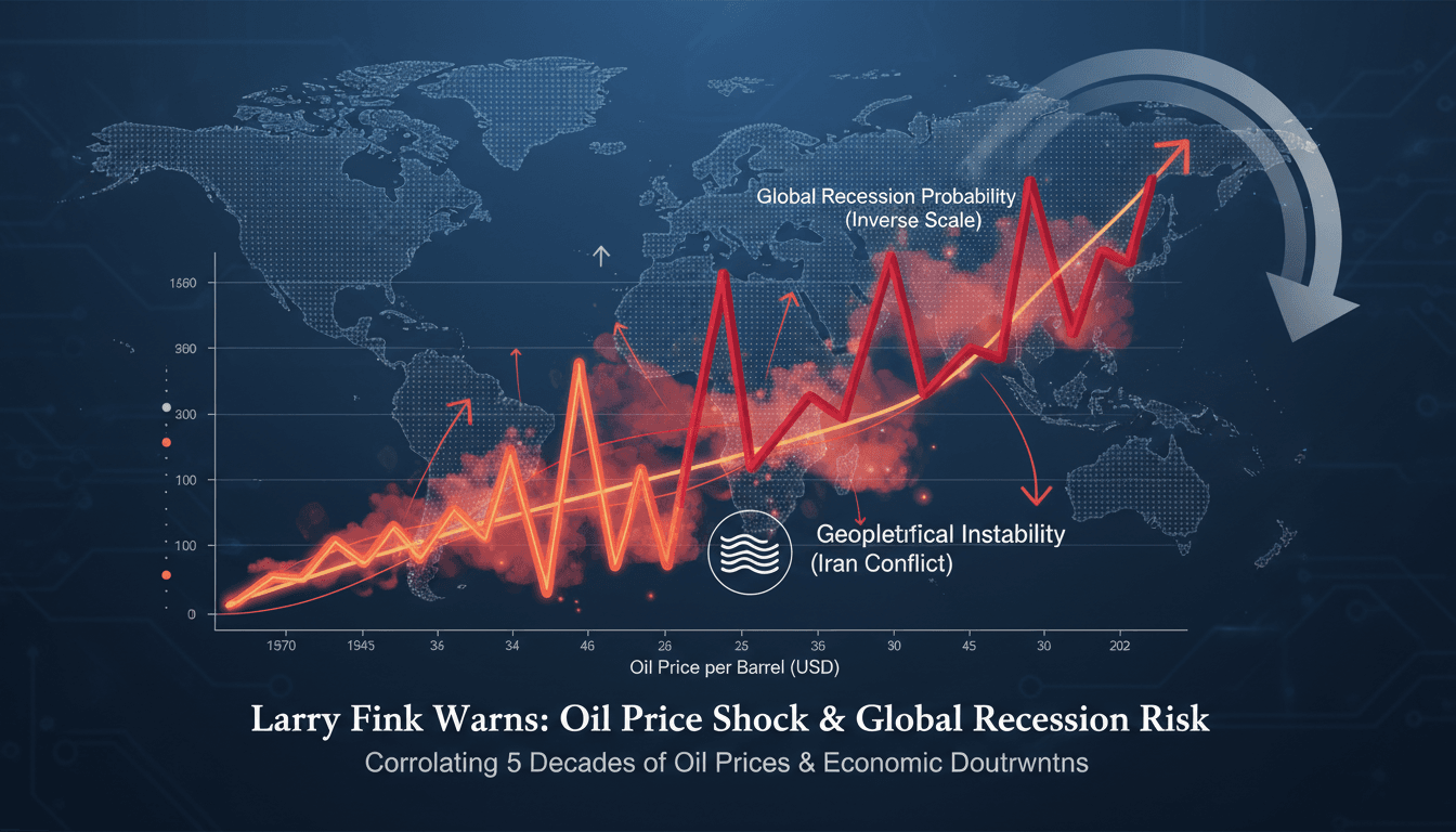 Larry Fink Warns of Global Recession Risk from High Oil Prices Amid Iran Conflict