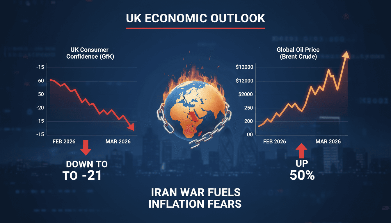 UK Consumer Confidence Index Drops to -21 as Iran War Fuels Inflation Concerns