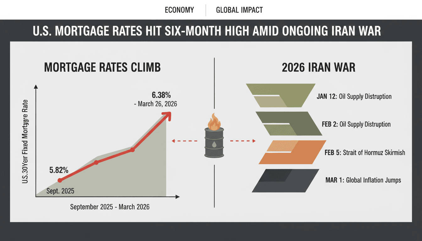 U.S. Mortgage Rates Hit Six-Month High Amid Ongoing Iran War