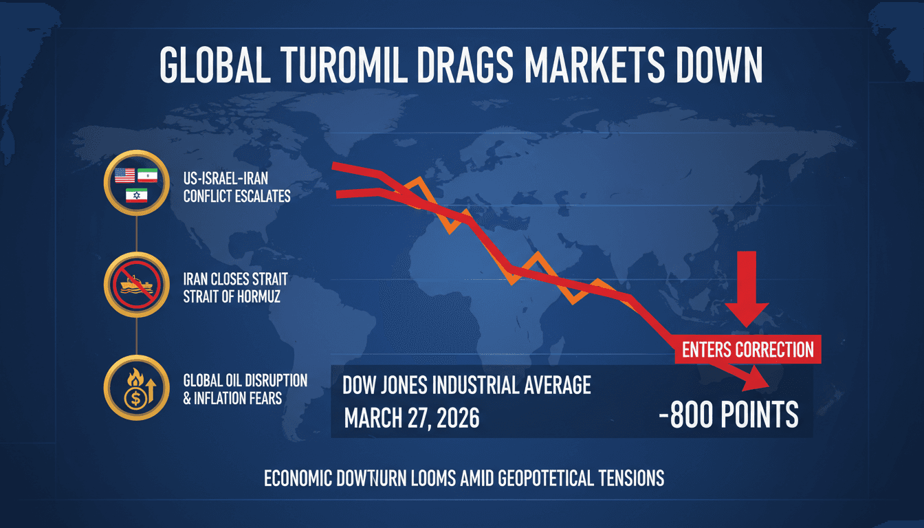Dow Jones Industrial Average Enters Correction Amid US-Israel-Iran Conflict