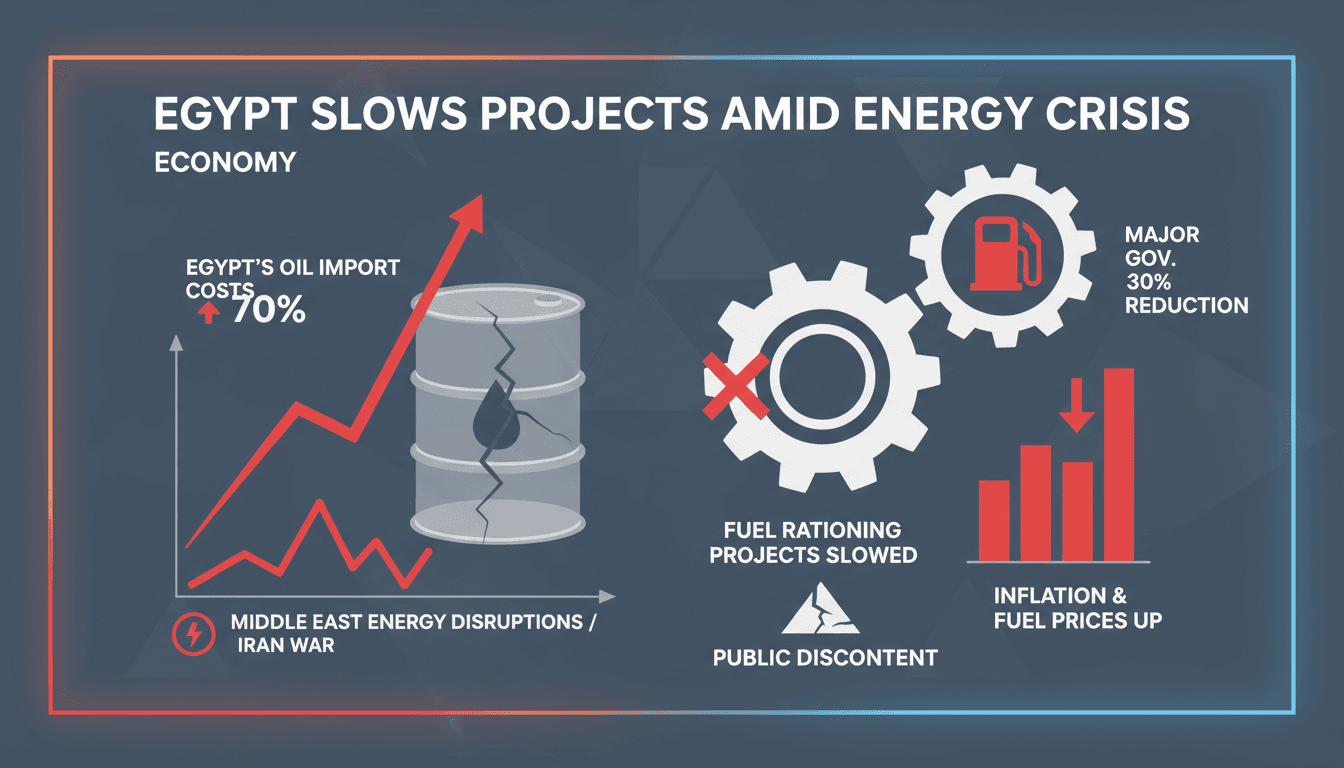 Egypt Slows Major Government Projects and Rations Fuel Amid Iran War Energy Crisis