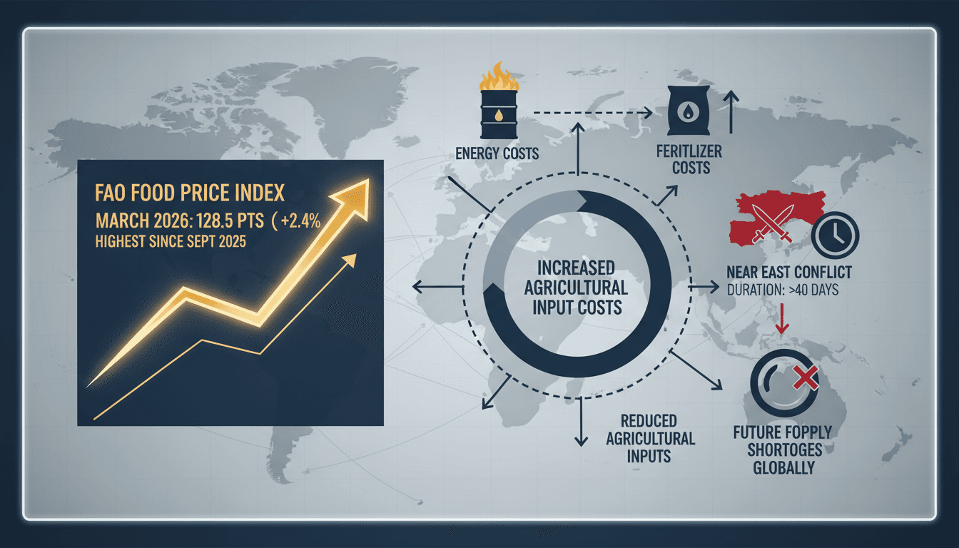 FAO Food Price Index Hits Six-Month High Amid Near East Conflict