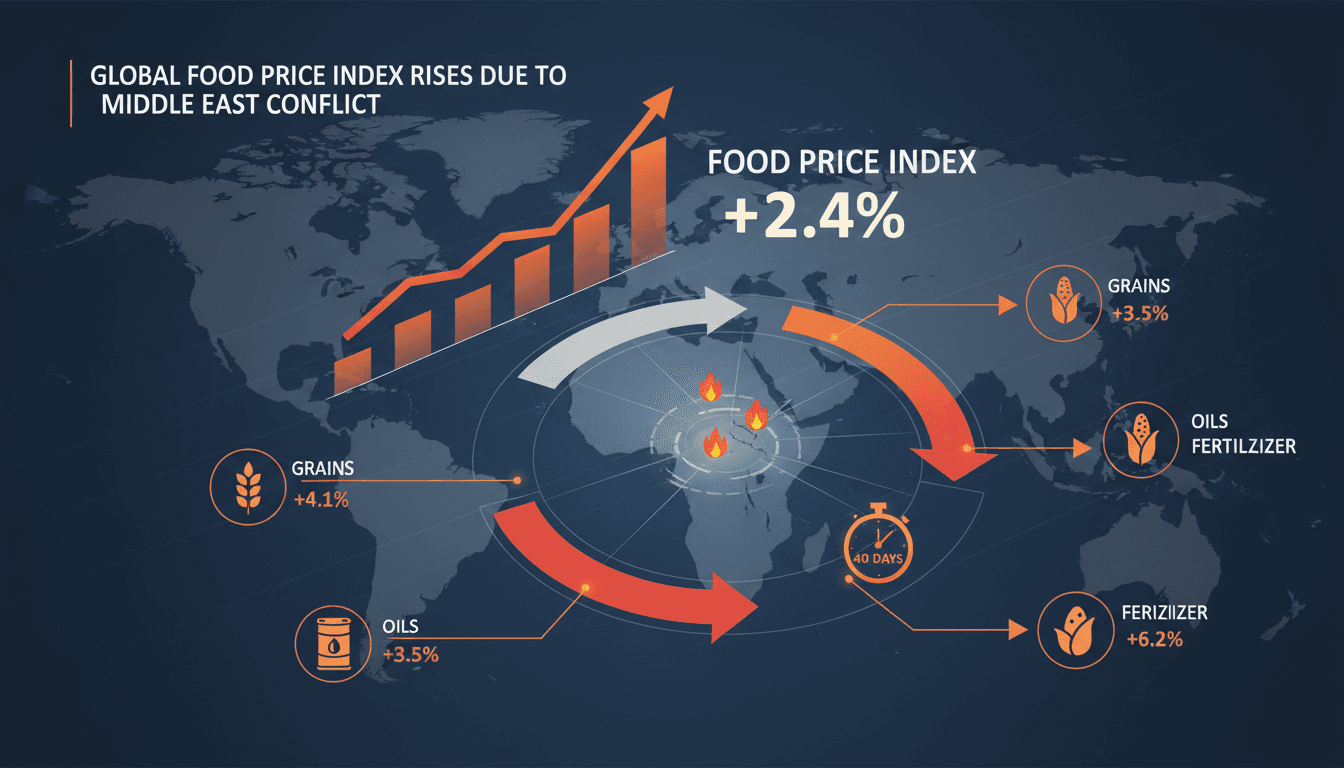 Global Food Price Index Rises 2.4% Due to Middle East Conflict