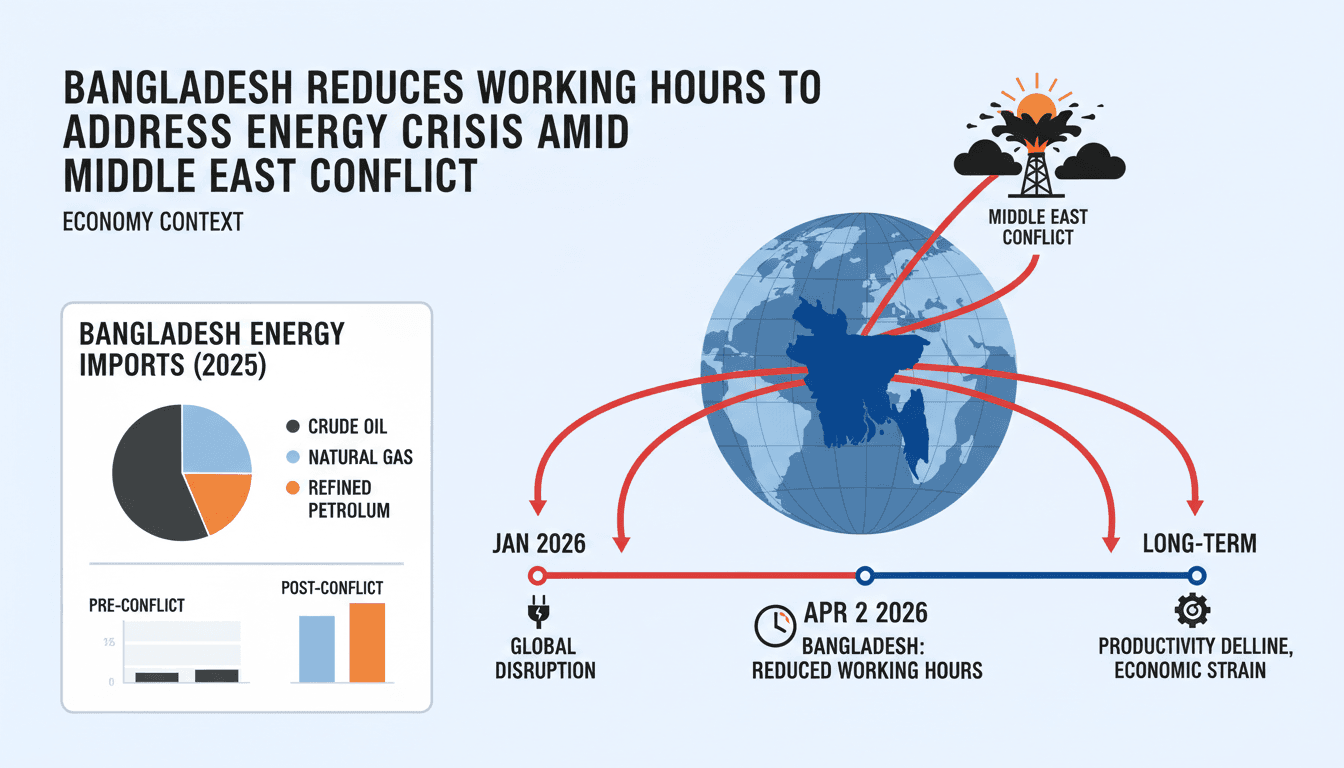 Bangladesh Reduces Working Hours to Address Energy Crisis Amid Middle East Conflict