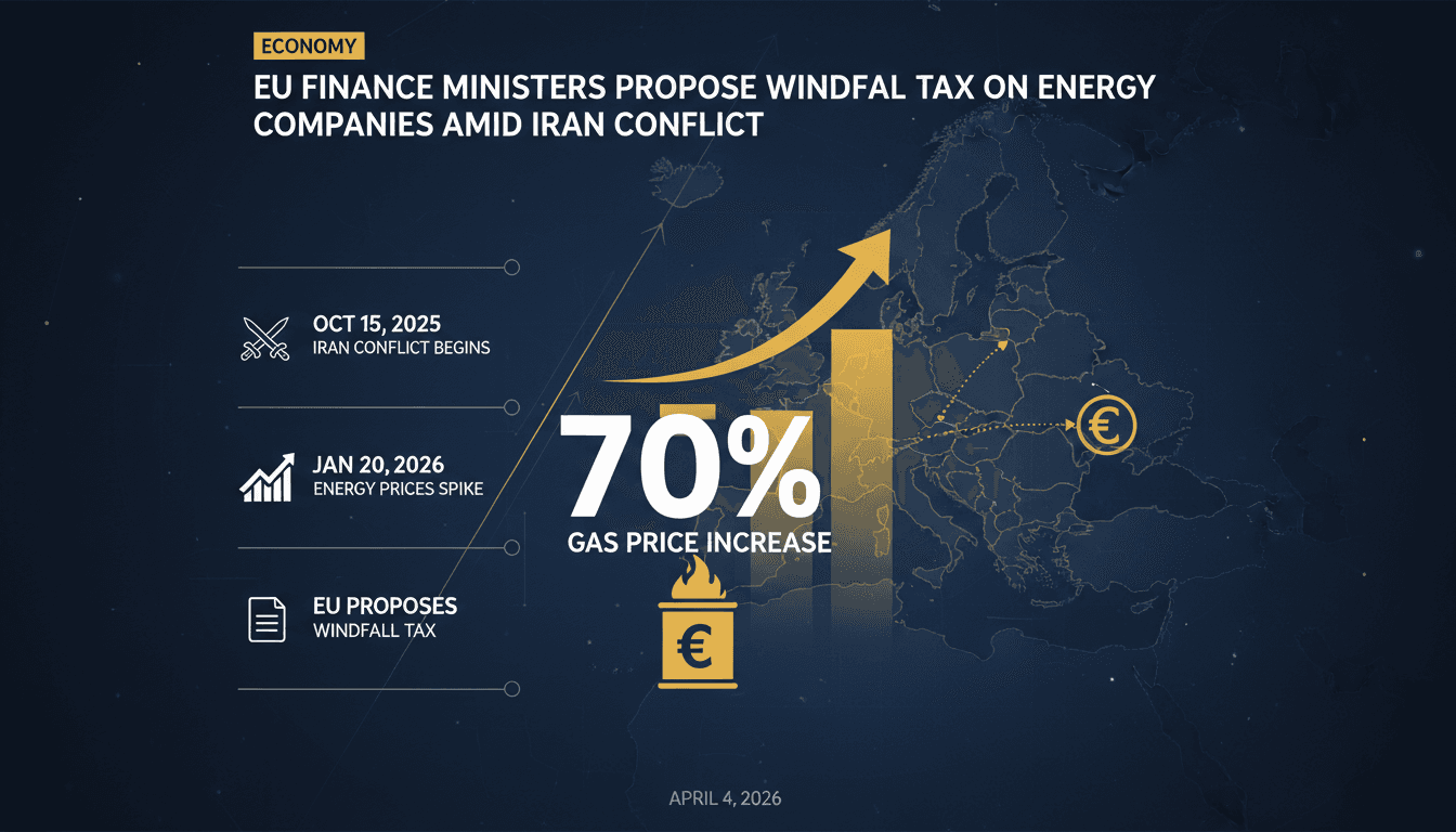EU Finance Ministers Propose Windfall Tax on Energy Companies Amid Iran Conflict