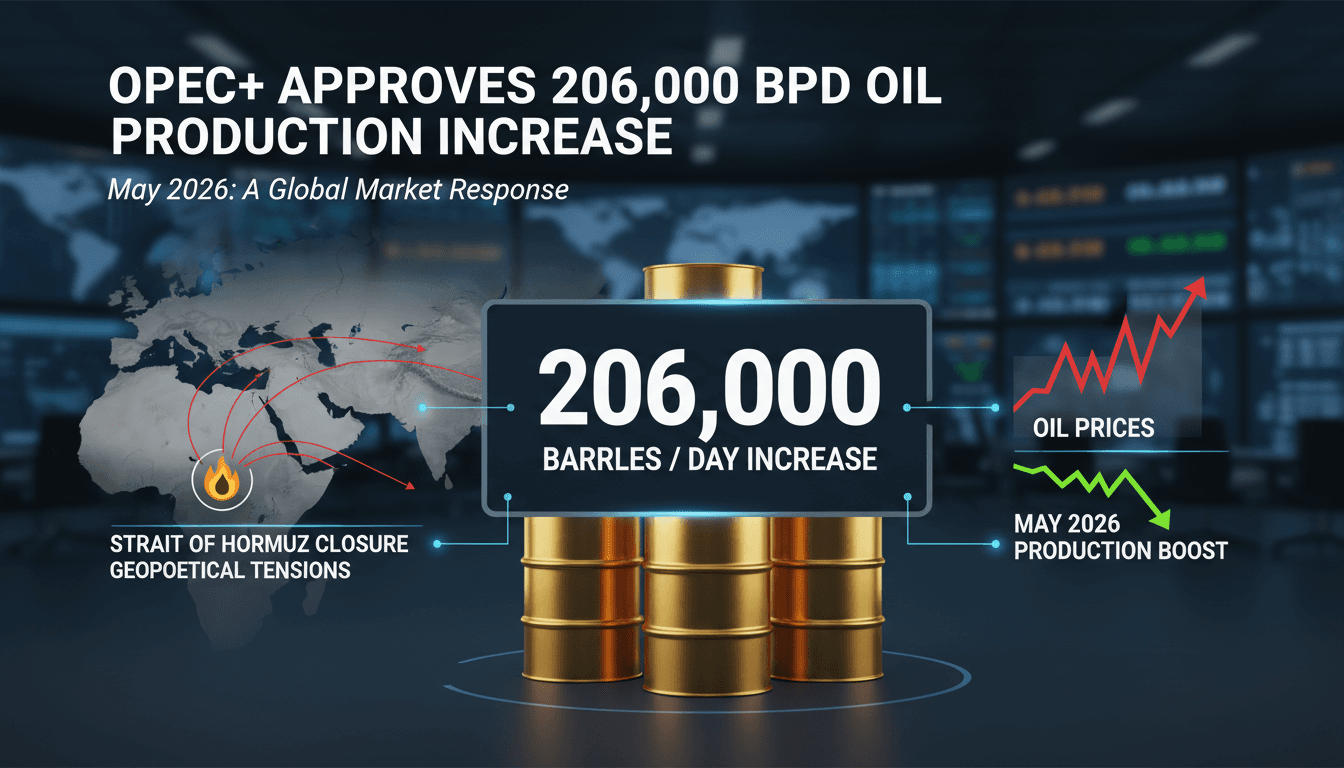 OPEC+ Approves 206,000 Barrels per Day Oil Production Increase for May 2026