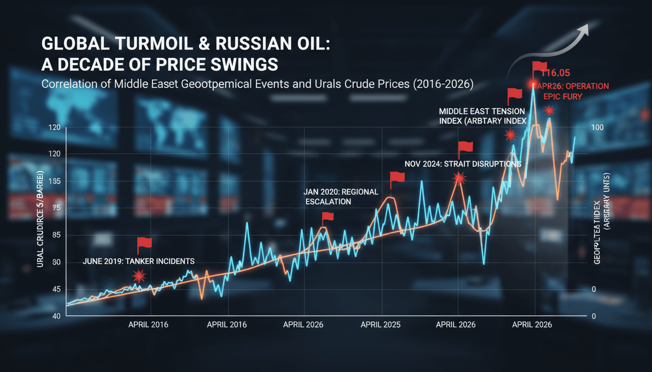 Russian Urals Crude Prices Surge to 13-Year High Amid US-Iran Conflict