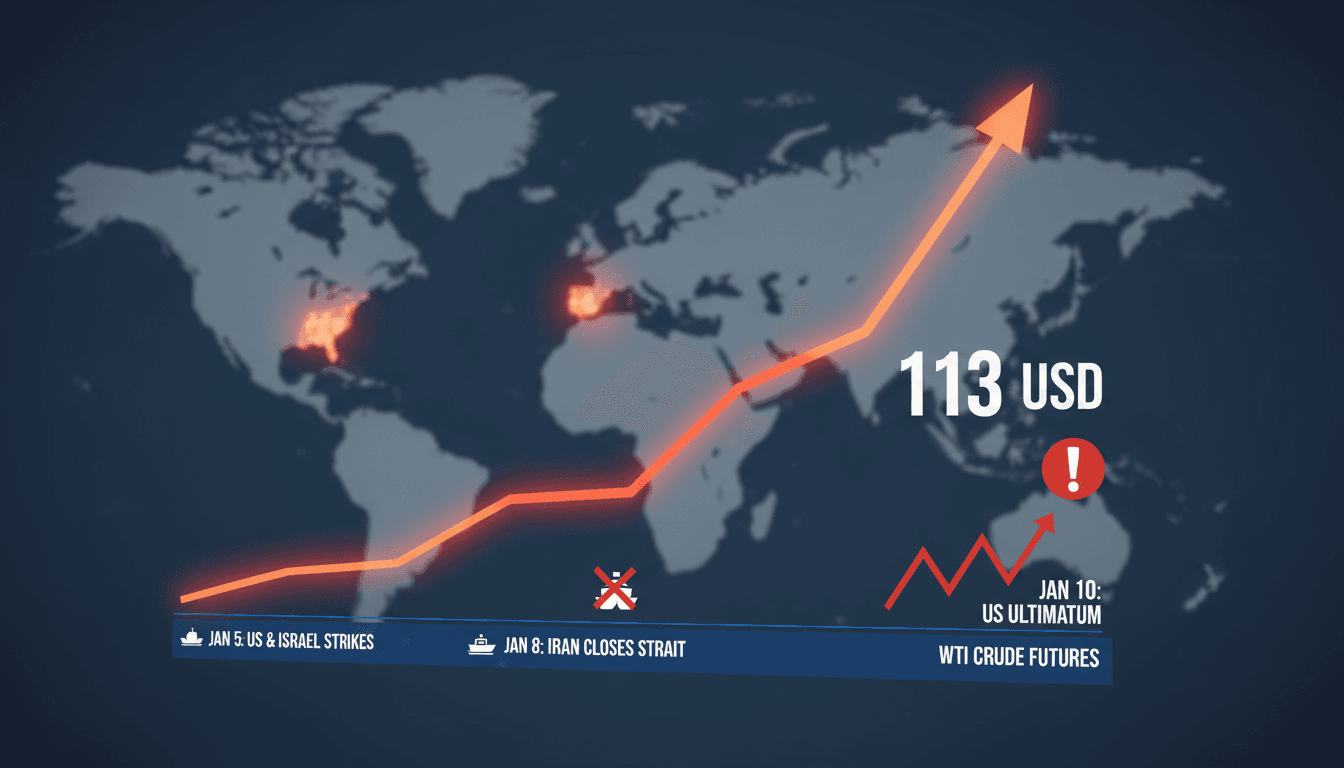 Crude Oil Prices Exceed $113 as U.S. Issues Ultimatum to Iran on Strait of Hormuz