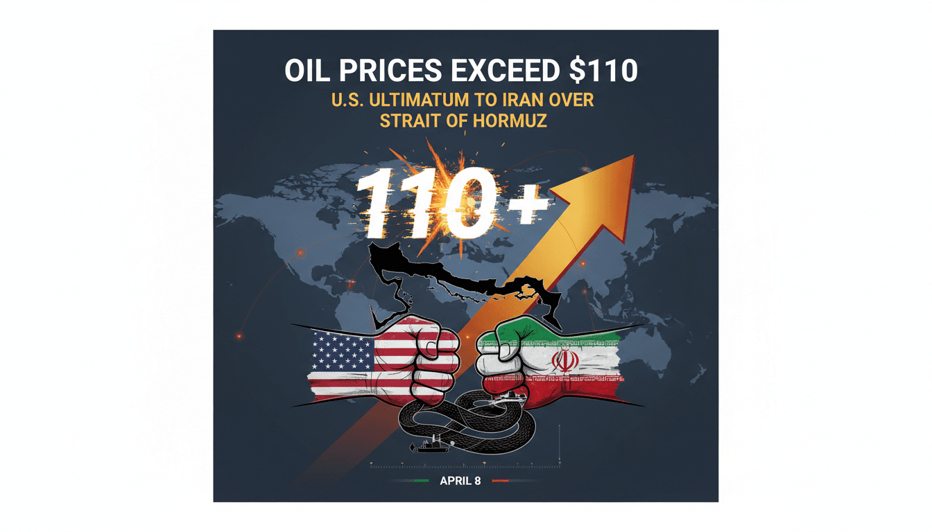 Oil Prices Exceed $110 Amid U.S. Ultimatum to Iran Over Strait of Hormuz