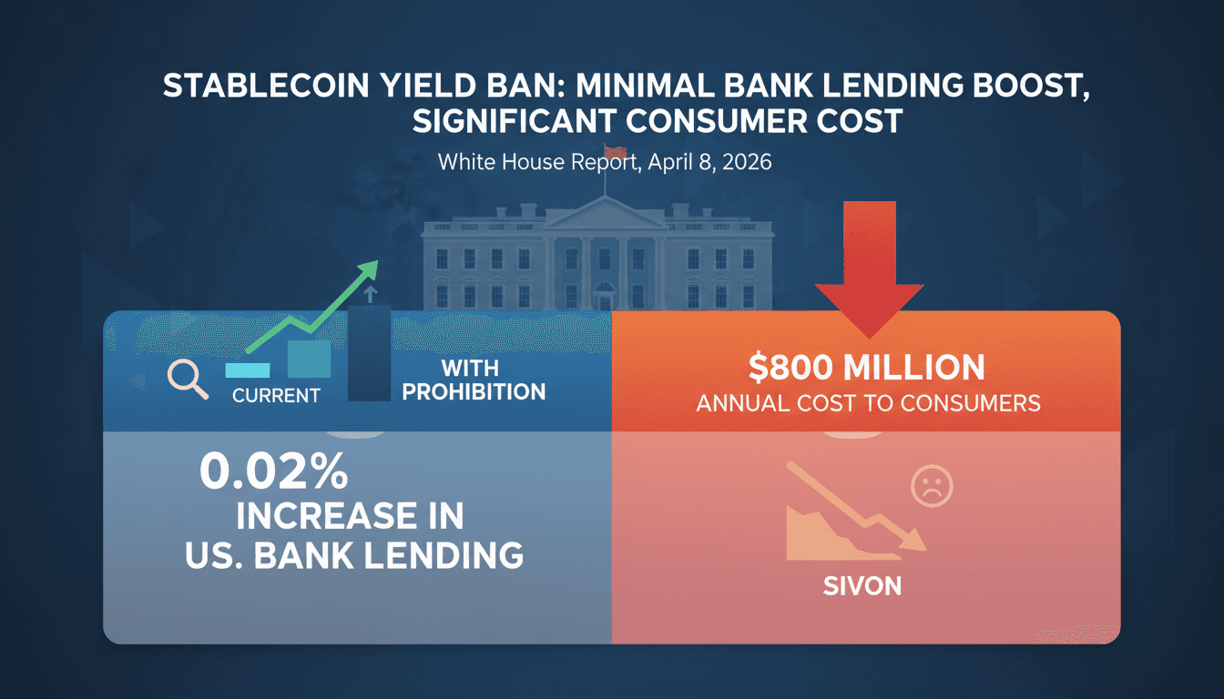 White House report reveals minimal impact of stablecoin yield prohibition on bank lending and consumer welfare