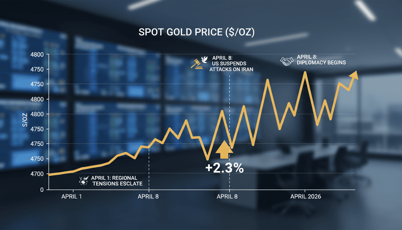 Gold Prices Surge Following U.S. President's Suspension of Attacks on Iran