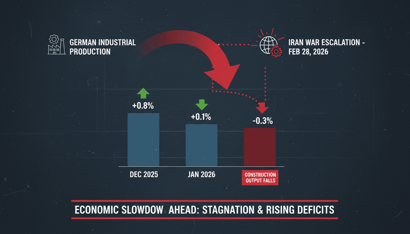 German Industrial Production Declines Ahead of Iran War