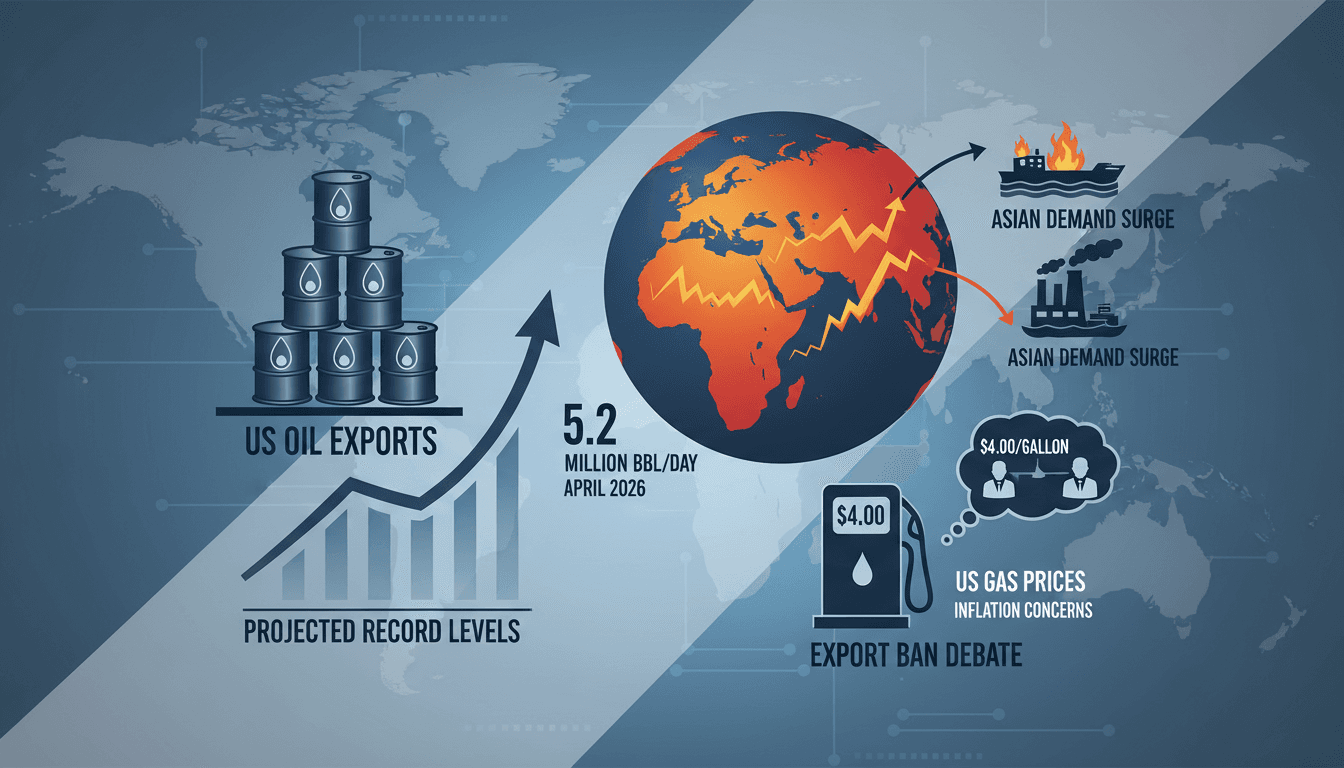 US Oil Exports Projected to Reach Record Levels Amid Middle East Conflicts