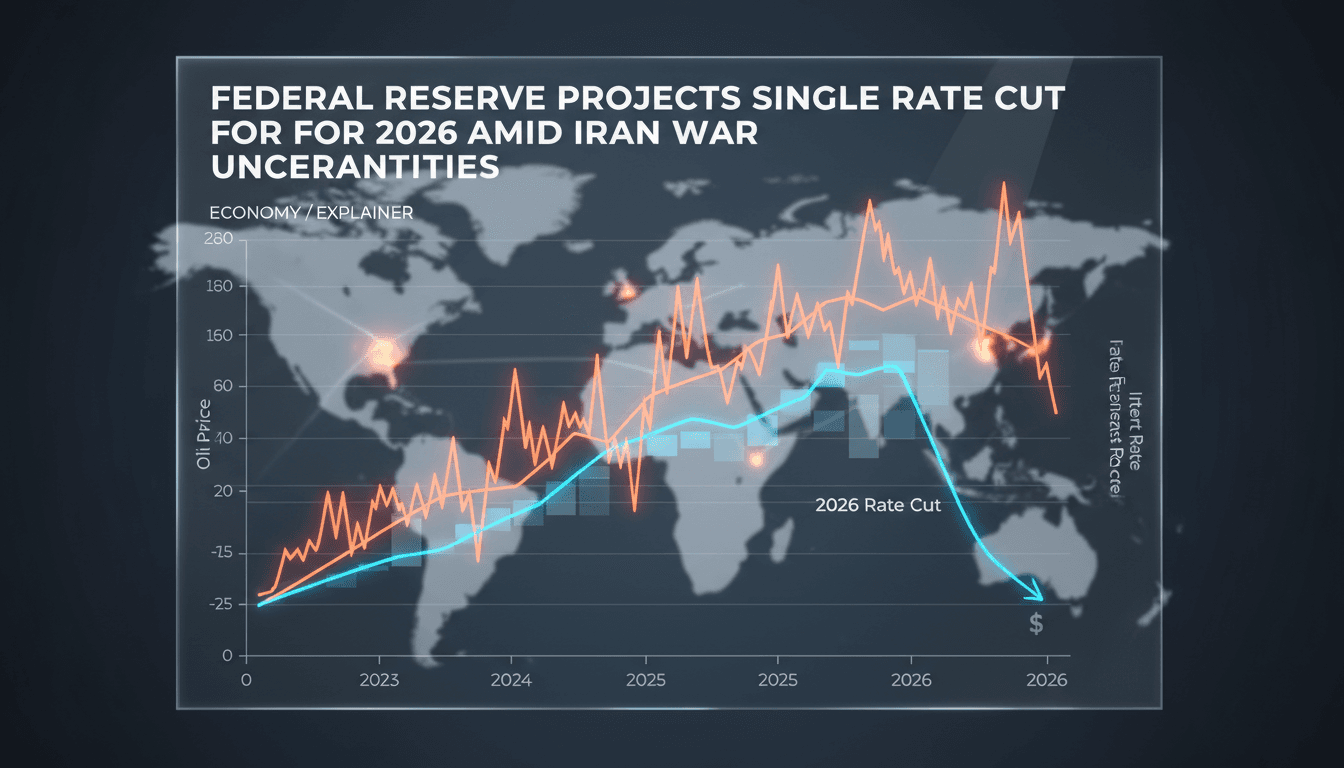 Federal Reserve Projects Single Rate Cut for 2026 Amid Iran War Uncertainties