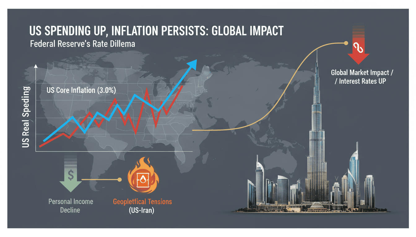 US Personal Consumption Expenditures Report Shows Real Spending Increase Amid Persistent Inflation