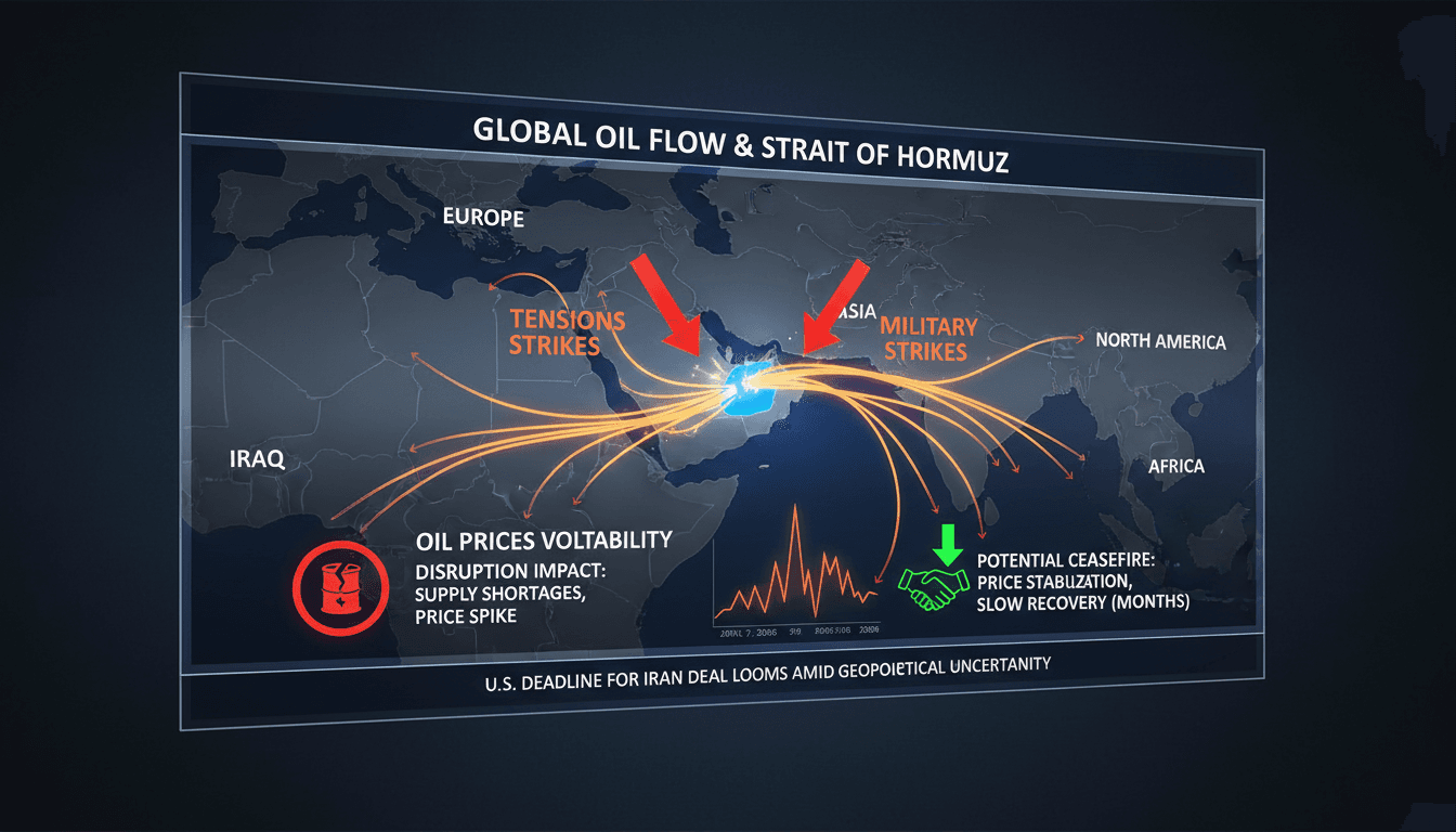 Oil Prices Fluctuate Amid U.S. Deadline for Iran Deal on Strait of Hormuz